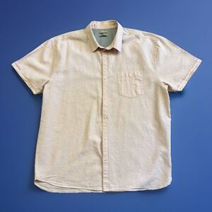 Bruno Washable Linen Shirt Men’s Size XL Peach Breathable Light Button Down